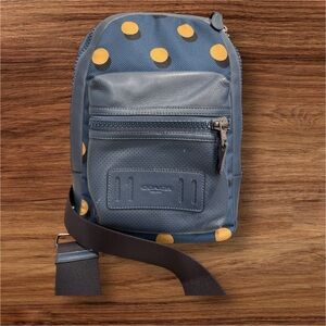 Coach Blue and Gold Men's sling bag